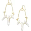 Eileen Gold Statement Earrings In White Pearl^Kendra Scott Cheap