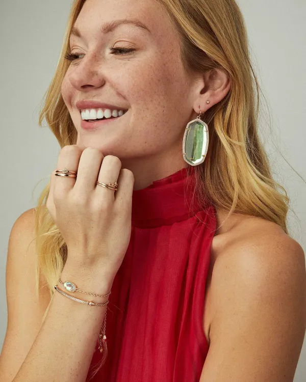 Elaina Rose Gold Adjustable Chain Bracelet In Iridescent Drusy^Kendra Scott Best