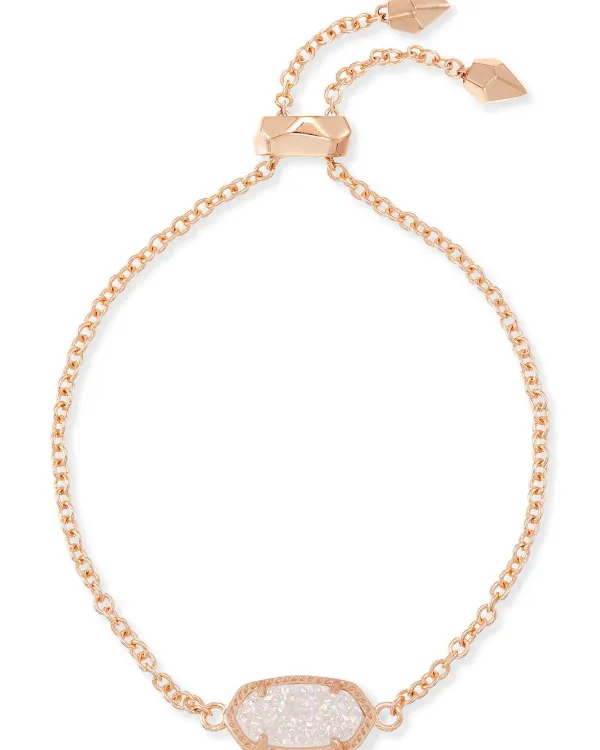 Elaina Rose Gold Adjustable Chain Bracelet In Iridescent Drusy^Kendra Scott Best