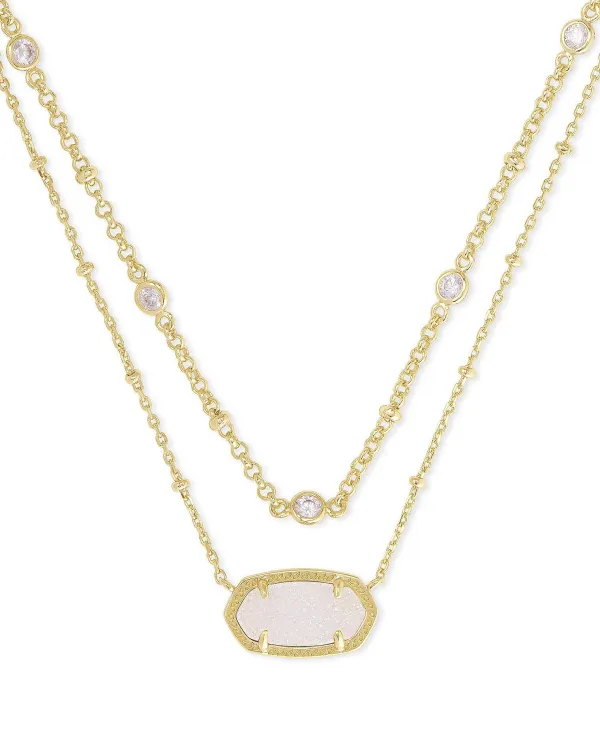 Elisa Gold Multi Strand Necklace In Iridescent Drusy^Kendra Scott Cheap