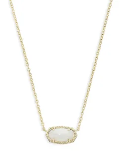 Elisa Gold Pendant Necklace In White Kyocera Opal^Kendra Scott Fashion