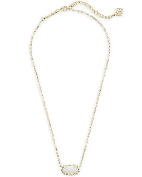 Elisa Gold Pendant Necklace In White Kyocera Opal^Kendra Scott Fashion