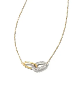 Elisa 14K Yellow Gold Interlocking Pendant Necklace In White Diamond^Kendra Scott Hot