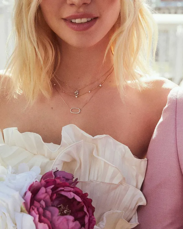 Elisa 14K Yellow Gold Open Frame Pendant Necklace In White Diamond^Kendra Scott Hot