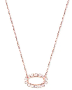 Elisa Open Frame Crystal Pendant In Rose Gold^Kendra Scott Sale
