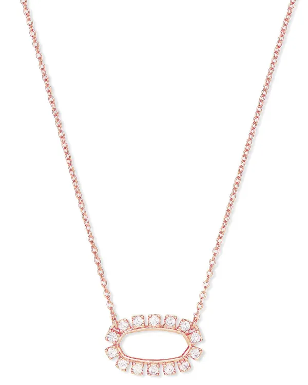 Elisa Open Frame Crystal Pendant In Rose Gold^Kendra Scott Sale