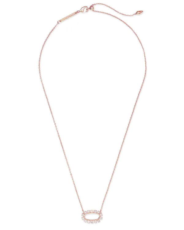 Elisa Open Frame Crystal Pendant In Rose Gold^Kendra Scott Sale