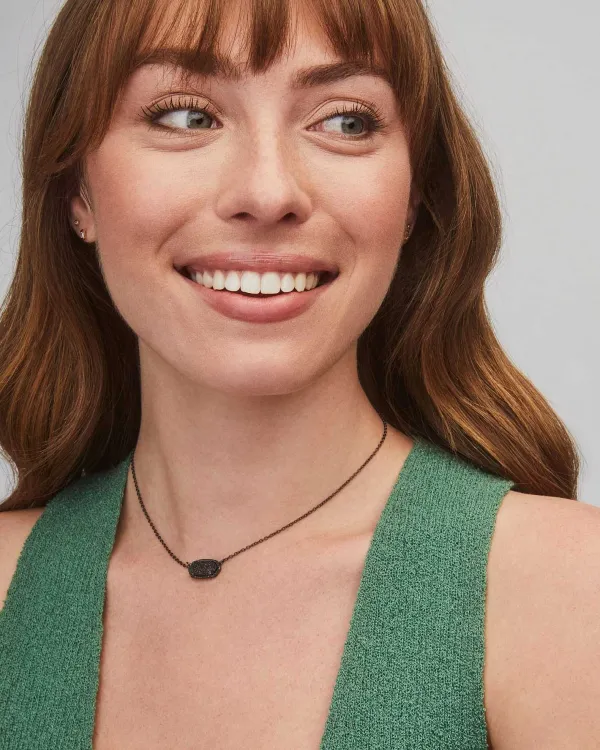 Elisa Pendant Necklace In Black Drusy^Kendra Scott Best