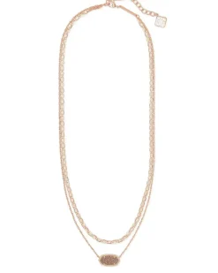 Elisa Rose Gold Multi Strand Necklace In Rose Gold Drusy^Kendra Scott Best