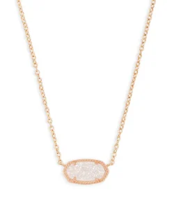 Elisa Rose Gold Pendant Necklace In Iridescent Drusy^Kendra Scott Hot