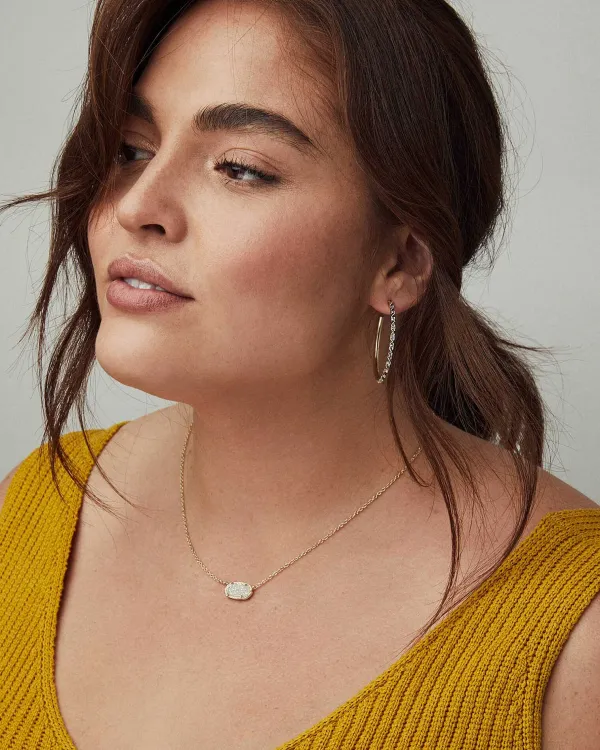 Elisa Rose Gold Pendant Necklace In Iridescent Drusy^Kendra Scott Hot