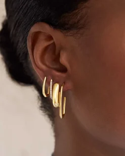 Ellen Huggie Earrings In 18K Gold Vermeil^Kendra Scott Cheap