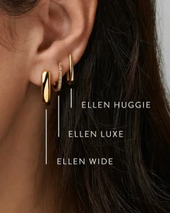 Ellen Huggie Earrings In 18K Gold Vermeil^Kendra Scott Cheap