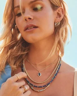 Ember Gold Strand Necklace In Bronze Veined Turquoise Magnesite Red Oyster^Kendra Scott Flash Sale