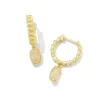 Emilie Gold Huggie Earrings In Iridescent Drusy^Kendra Scott Best Sale