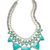 Emily Vintage Silver Statement Necklace In Variegated Turquoise Magnesite^Kendra Scott Outlet