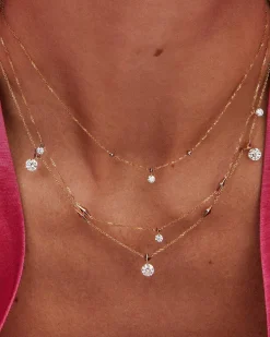 Floating Lab Grown White Diamond Strand Necklace In 14K Yellow Gold^Kendra Scott Fashion