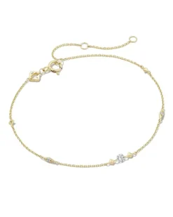 Floating Lab Grown White Diamond Delicate Chain Bracelet In 14K Yellow Gold^Kendra Scott Cheap