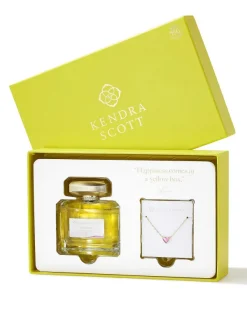 Framed Ari Heart Gold Pendant Necklace In Azalea Illusion And Ruby Musk Eau De Parfum 75Ml Fragrance Gift Set^Kendra Scott Best Sale