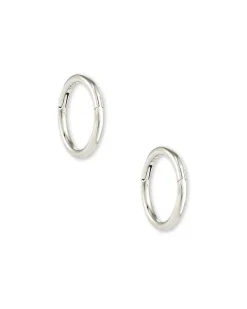Gina Seamless Huggie Earrings In 14K White Gold^Kendra Scott Shop