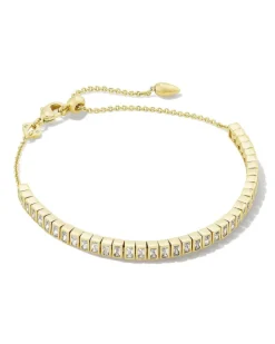 Gracie Silver Tennis Delicate Chain Bracelet In White Crystal^Kendra Scott Sale