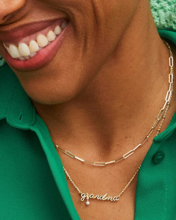 Grandma Script Pendant Necklace In Gold^Kendra Scott Cheap