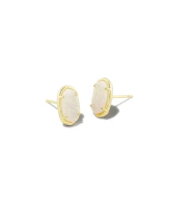 Grayson Gold Stud Earrings In Iridescent Drusy^Kendra Scott Best Sale