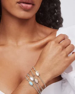 Grayson Silver Stretch Bracelet In Ivory Mother-Of-Pearl^Kendra Scott Best