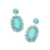 Havana Vintage Silver Statement Earrings In Variegated Turquoise Magnesite^Kendra Scott Clearance