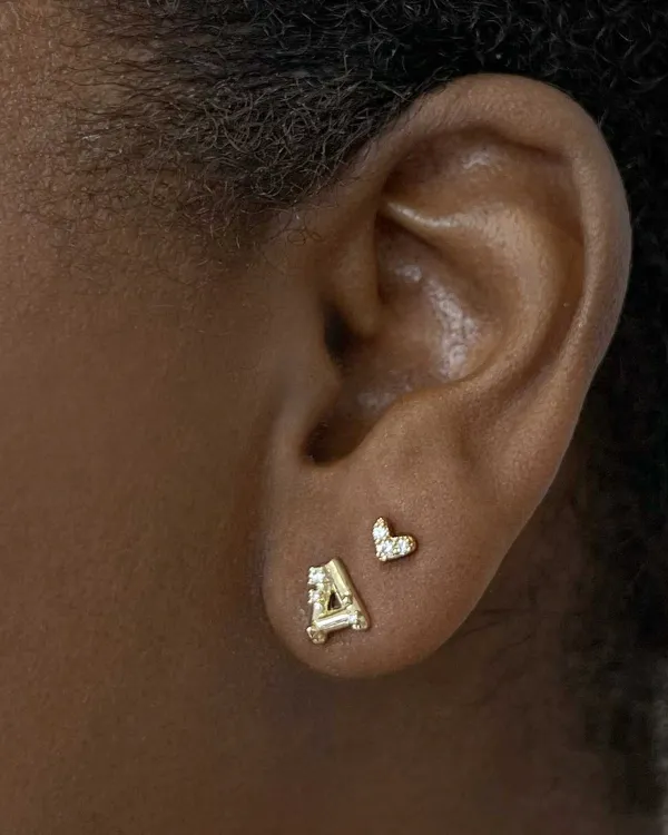 Haven Gold Crystal Heart Single Stud Earring In White Crystal^Kendra Scott Store