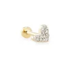 Heart Mini 14K Yellow Gold Single Stud Earring In White Diamond^Kendra Scott Hot