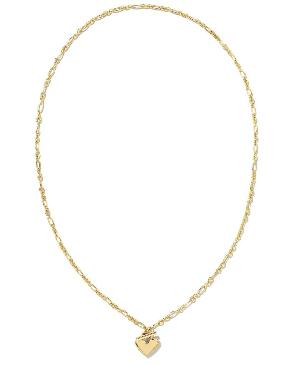 Heart Padlock Pendant Necklace In 18K Gold Vermeil^Kendra Scott Cheap