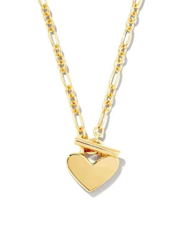 Heart Padlock Pendant Necklace In 18K Gold Vermeil^Kendra Scott Cheap