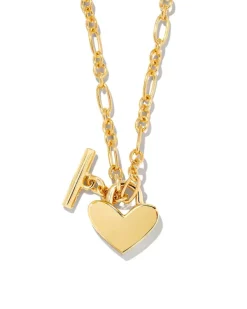 Heart Padlock Pendant Necklace In 18K Gold Vermeil^Kendra Scott Cheap