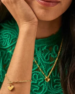 Heart Padlock Pendant Necklace In 18K Gold Vermeil^Kendra Scott Cheap