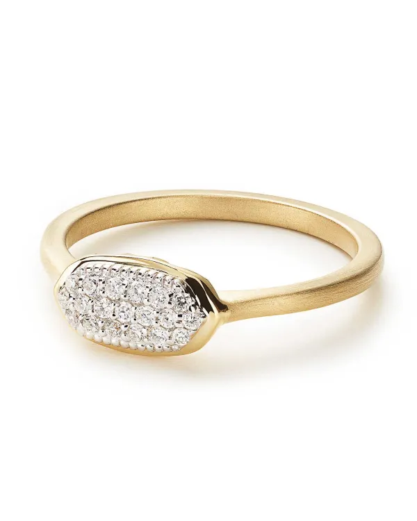 Isa Ring In Pave Diamond And 14K Yellow Gold^Kendra Scott Shop