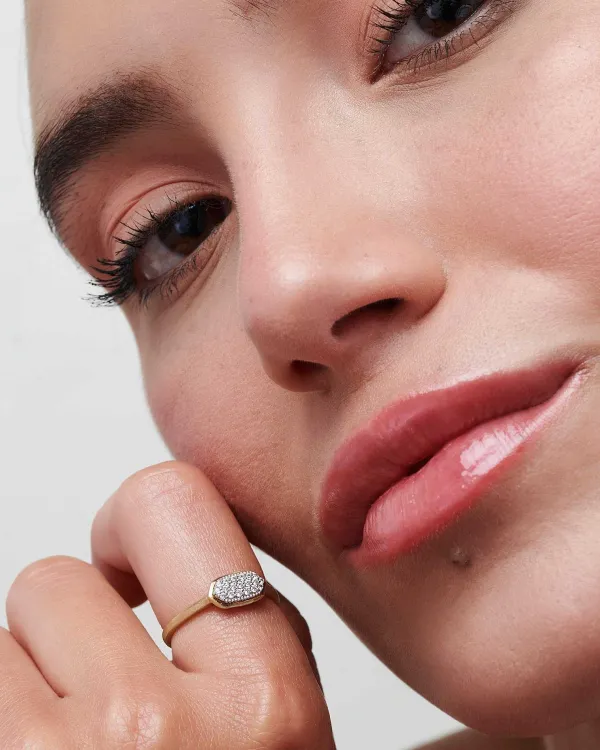 Isa Ring In Pave Diamond And 14K Yellow Gold^Kendra Scott Shop