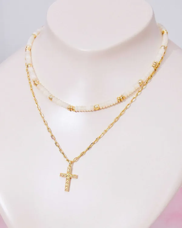 Jada Cross Short Pendant Necklace In Gold^Kendra Scott Flash Sale