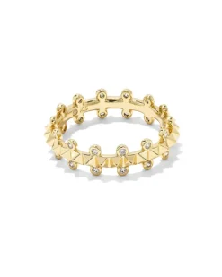 Jada Gold Band Ring In White Crystal^Kendra Scott Cheap