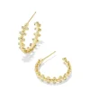 Jada Gold Small Hoop Earrings In White Crystal^Kendra Scott Sale