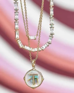 Juliette Gold Pendant Necklace In White Crystal^Kendra Scott Hot
