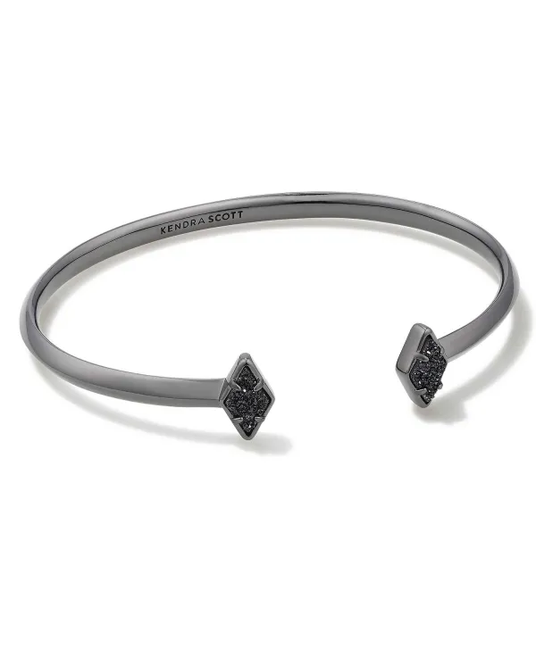 Kinsley Gunmetal Cuff Bracelet In Black Drusy^Kendra Scott Sale