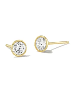 Lab Grown White Diamond Audrey Stud Earrings In 14K Yellow Gold^Kendra Scott Outlet