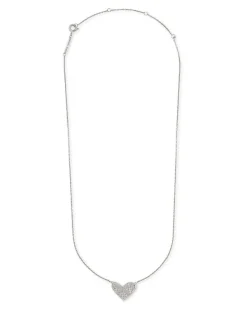 Large Heart 14K White Gold Pendant Necklace In White Diamond^Kendra Scott Best