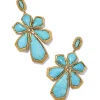 Layne Vintage Gold Statement Earrings In Variegated Turquoise Magnesite^Kendra Scott Online