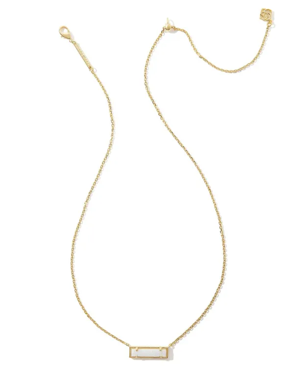 Leanor Gold Short Pendant Necklace In Iridescent Drusy^Kendra Scott New