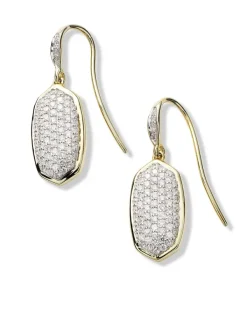 Lee Earrings In Pave Diamond And 14K Yellow Gold^Kendra Scott Hot
