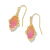 Lee Gold Petal Framed Drop Earrings In Sunrise Ombre Drusy^Kendra Scott Discount