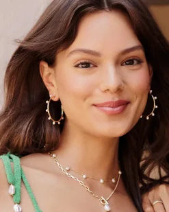 Leighton Convertible Gold Pearl Chain Necklace In White Pearl^Kendra Scott Best Sale