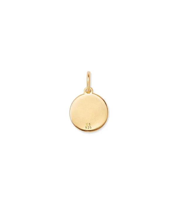 Letter A Coin Charm In 18K Gold Vermeil^Kendra Scott New
